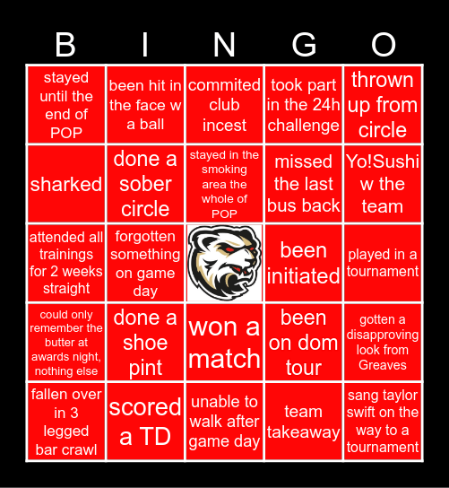 WOLVERINES Bingo Card