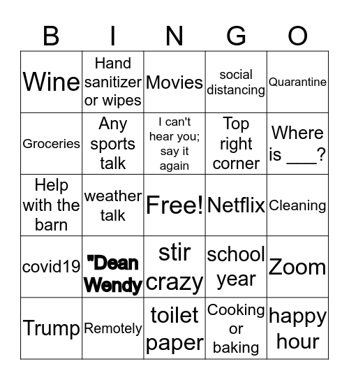 LEAF ZOOM BINGO Card
