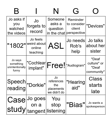 AR Bingo! Bingo Card