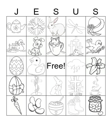 Easter Bingo Card
