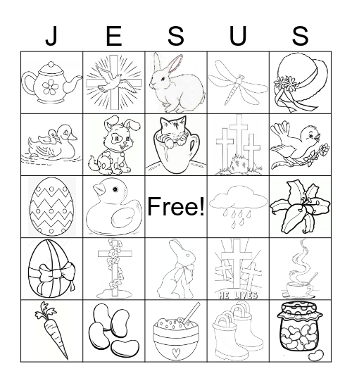 Easter Bingo Card