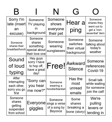 Interactive Bingo Card