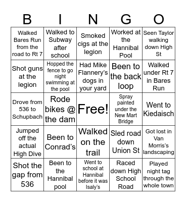 Hannibal Bingo Card