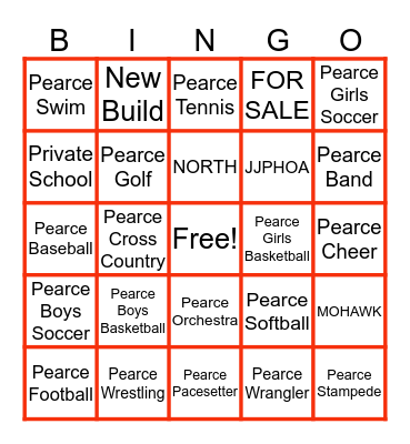 YARD SIGN BINGO Card