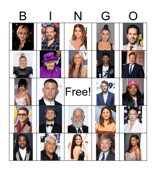 Celebrity Birthdays In April Bingo Card