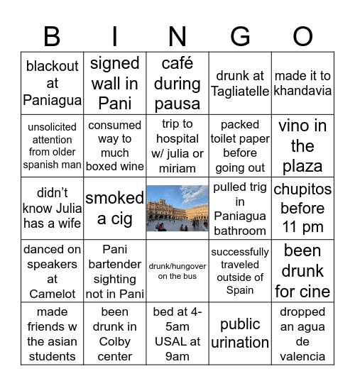 Manca babyyy Bingo Card