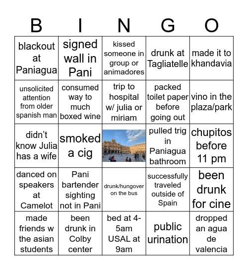 Manca babyyy Bingo Card