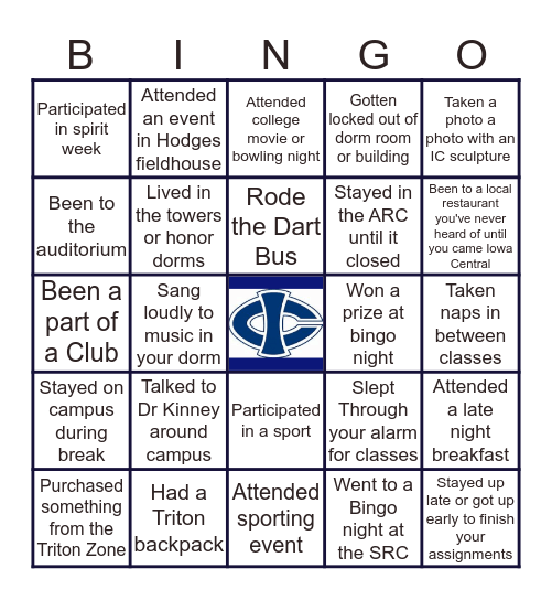 Triton Bingo Card