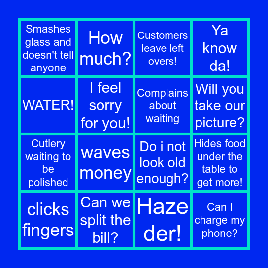 REVS BINGO! Bingo Card