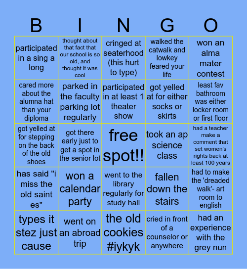 st es Bingo Card