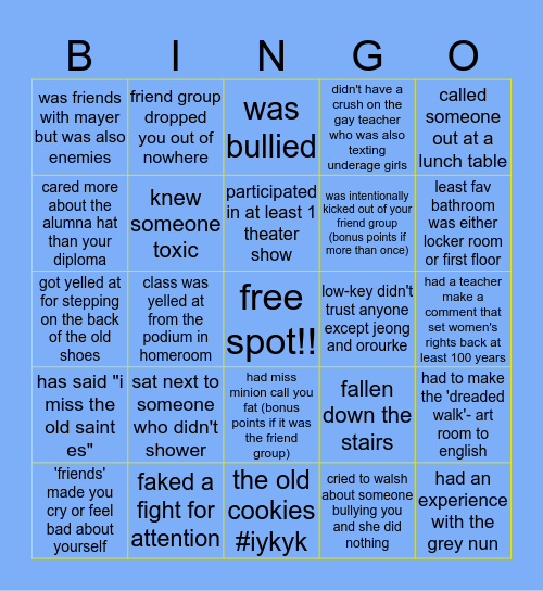 st es Bingo Card