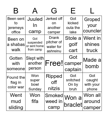 Morasha Bingo Card