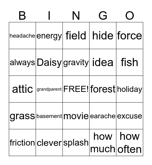 Bingo Card
