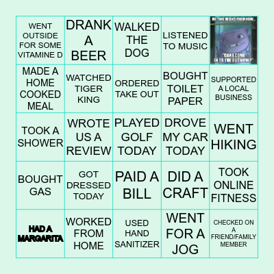 QuaranTINGO Bingo Card
