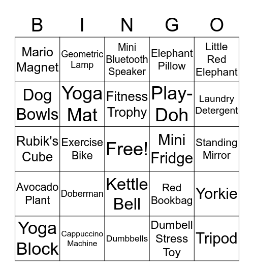 My Home Bingo Card