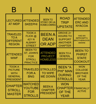 PHIRST STATE ALPHAS Bingo Card
