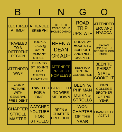 PHIRST STATE ALPHAS Bingo Card