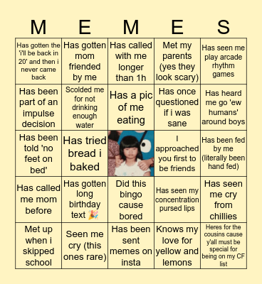 Nicole Bingo :) Bingo Card