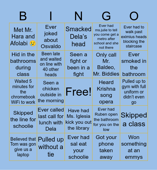 Ddfdf Bingo Card