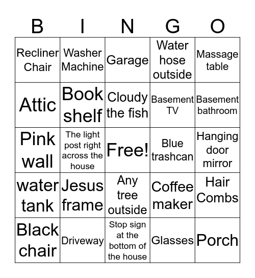 Walking Bingo Card