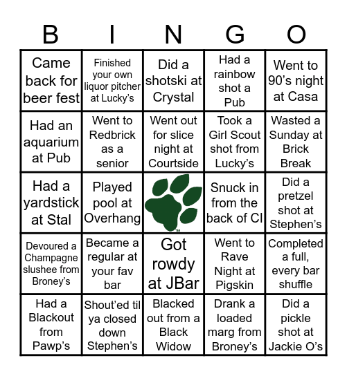 ATHENS HAPPENS Bingo Card