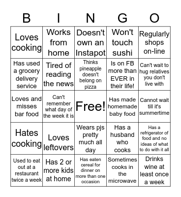 Play bingo with me! Bingo Card