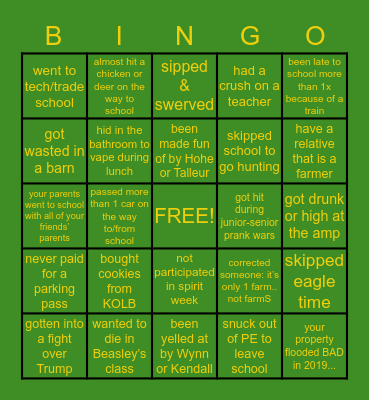 O R C H A R D    F A R M Bingo Card