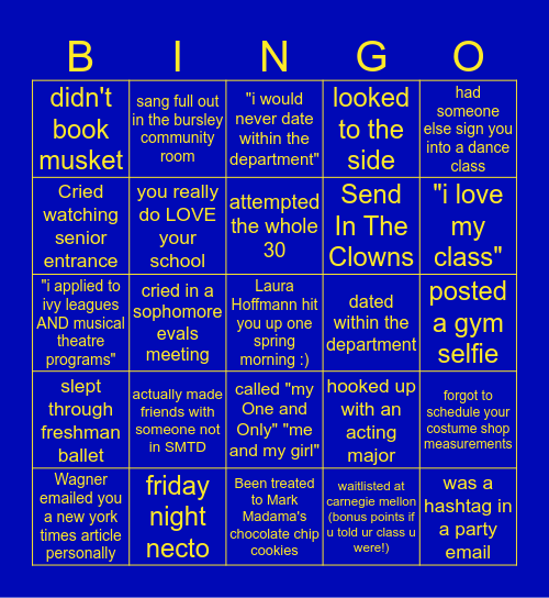 MICHIGAN MT Bingo Card