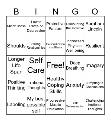 CBT Trivia Bingo Card