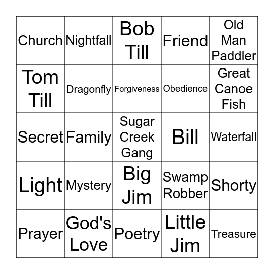 Revival Bingo Card