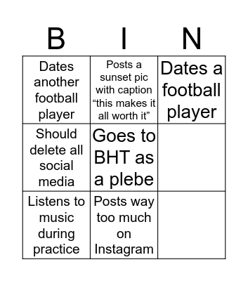 USMMA Women’s Lacrosse Bingo! Bingo Card