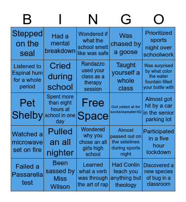 MERCY BINGO Card