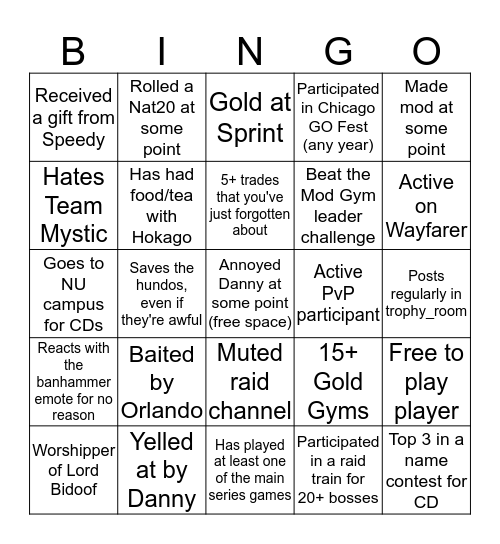 team_rocket bingo Card