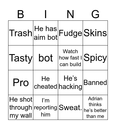 Lanman25 Lingo Bingo Card