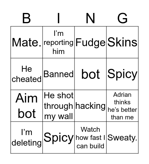 Lanman25 Lingo Bingo Card