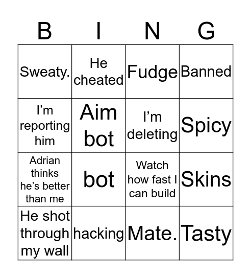 Lanman25 Lingo Bingo Card