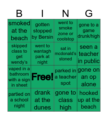Seaford Bingo!🍻 Bingo Card
