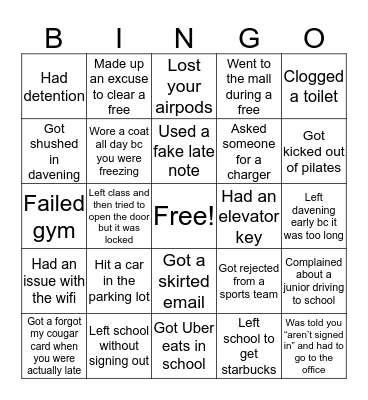 FRISCH BINGO Card