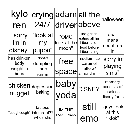 karen bingo Card
