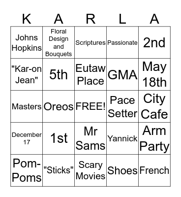 BIRTHDAY BINGO Card