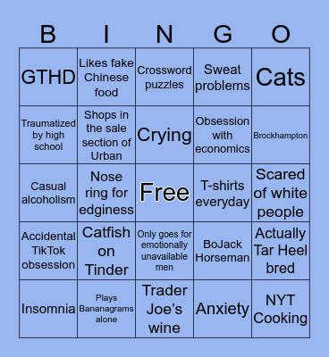 Angela Bingo Card