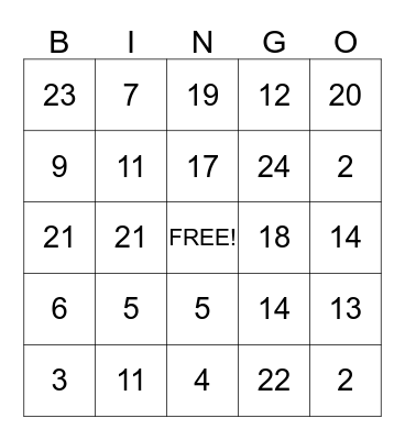 Ingrid & Enzo's Baby shower Bingo Card