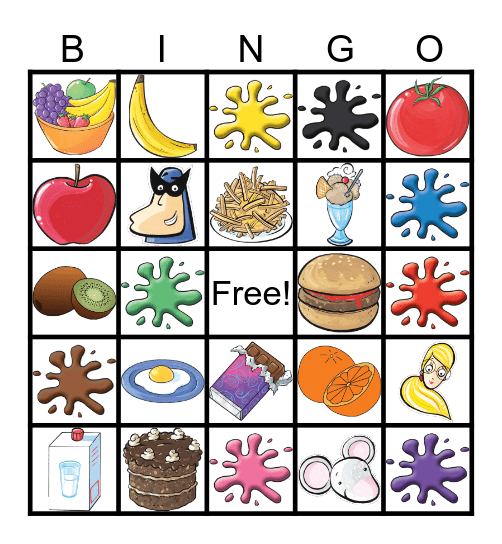 Food Vocabulary Bingo! Bingo Card