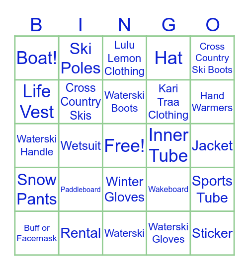 TRAX BINGO Card