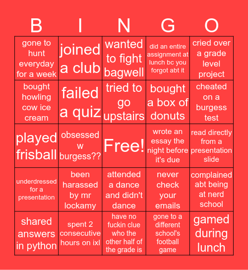 WAKE STEM Bingo Card