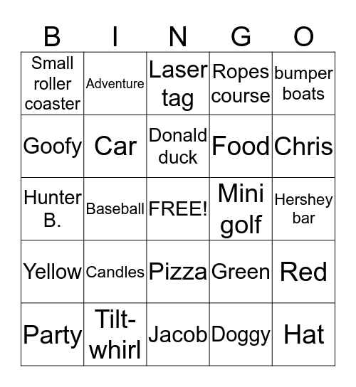 Hunters Birthday Bingo  Bingo Card