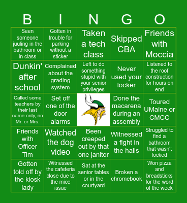 OHCHS Bingo Card