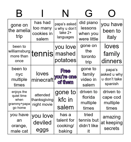 curley/ sachtleben/ tibolla bingo Card