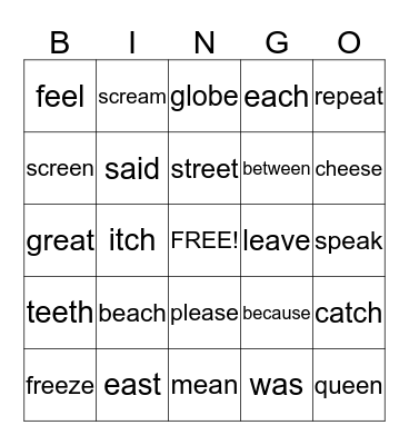 Second Grade Letterland Bingo-#9 Bingo Card