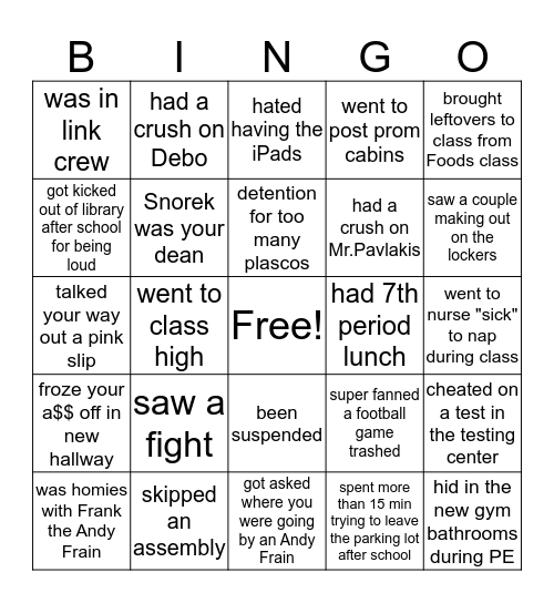 GBN Bingo Card